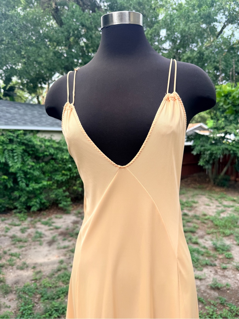 Vintage 1970s RARE Neil Bieff-Arturo Herrera for Bendel’s Studio Slip Dress - Picture 4 of 12